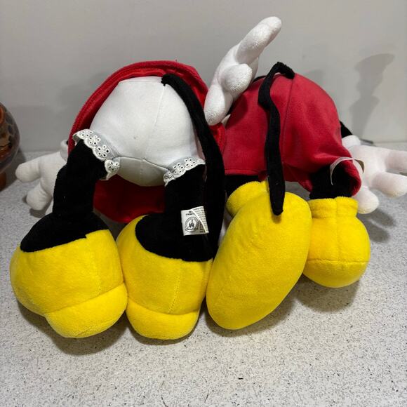Disney Parks Original Mickey Mouse & Minnie Mouse Stuffed Plush Animals Pair - Picture 6 of 8